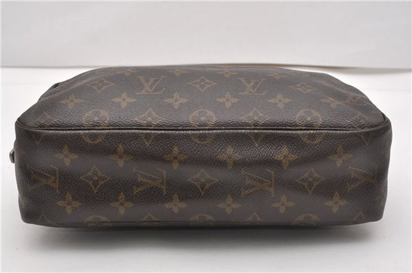 Auth Louis Vuitton Monogram Trousse Toilette 28 Clutch Hand Bag M47522 LV 1127G