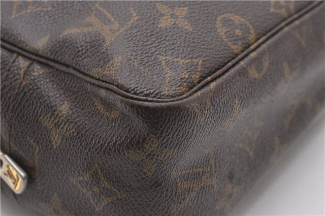 Auth Louis Vuitton Monogram Trousse Toilette 28 Clutch Hand Bag M47522 LV 1127G