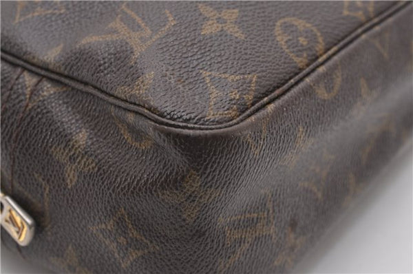 Auth Louis Vuitton Monogram Trousse Toilette 28 Clutch Hand Bag M47522 LV 1127G