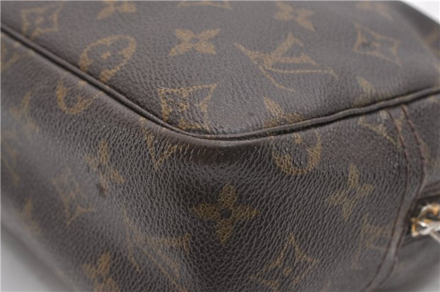 Auth Louis Vuitton Monogram Trousse Toilette 28 Clutch Hand Bag M47522 LV 1127G