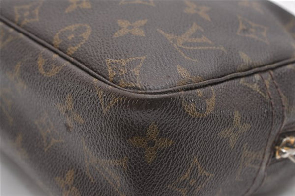 Auth Louis Vuitton Monogram Trousse Toilette 28 Clutch Hand Bag M47522 LV 1127G