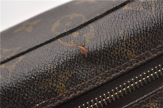 Auth Louis Vuitton Monogram Trousse Toilette 28 Clutch Hand Bag M47522 LV 1127G