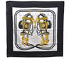 Authentic HERMES Carre 90 Scarf "BRIDES de GALA par" Silk Black 1128D