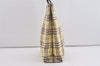Authentic BURBERRY Check Tote Hand Bag Canvas Leather Light Yellow 1129I