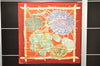 Authentic HERMES Carre 90 Scarf "Jardin Creole" Silk Red 1130D