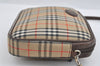 Authentic Burberrys Nova Check Shoulder Cross Bag Canvas Leather Beige 1131I