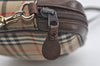 Authentic Burberrys Nova Check Shoulder Cross Bag Canvas Leather Beige 1131I