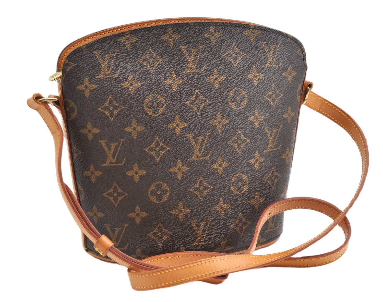 Authentic Louis Vuitton Monogram Drouot Shoulder Cross Body Bag M51290 LV 1132G