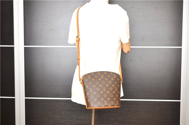 Authentic Louis Vuitton Monogram Drouot Shoulder Cross Body Bag M51290 LV 1132G
