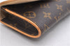 Authentic Louis Vuitton Monogram Pochette Twin PM Shoulder Bag M51854 LV 1134D