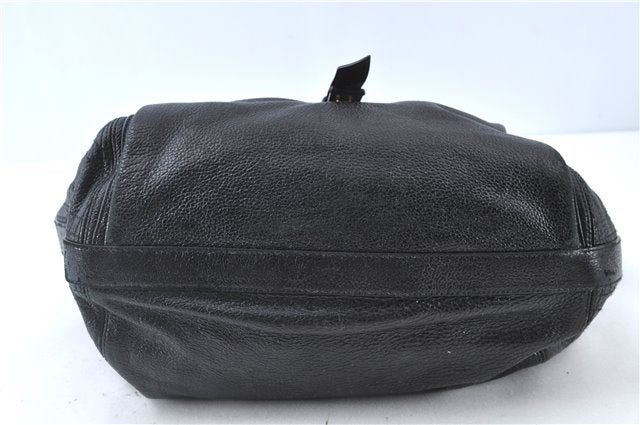 Authentic Christian Dior Cannage Shoulder Tote Bag Leather Black 1134E