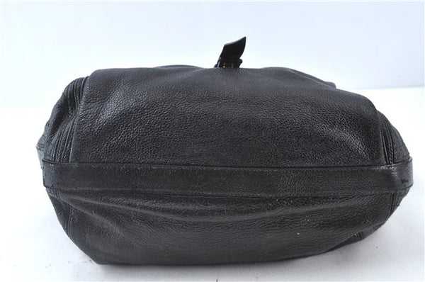 Authentic Christian Dior Cannage Shoulder Tote Bag Leather Black 1134E