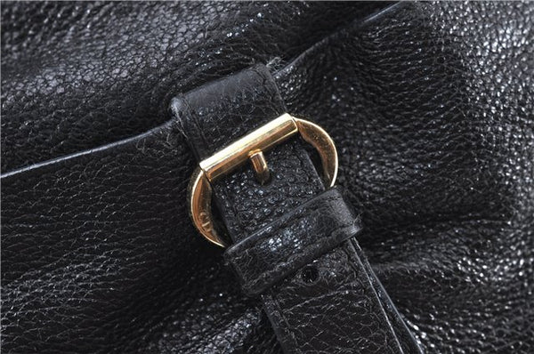 Authentic Christian Dior Cannage Shoulder Tote Bag Leather Black 1134E