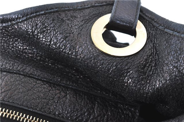 Authentic Christian Dior Cannage Shoulder Tote Bag Leather Black 1134E