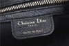 Authentic Christian Dior Cannage Shoulder Tote Bag Leather Black 1134E