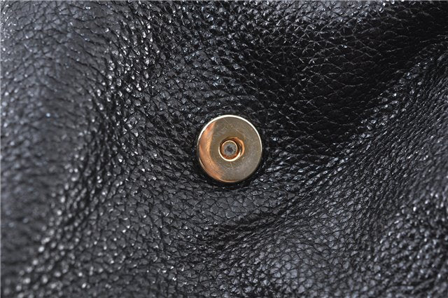 Authentic Christian Dior Cannage Shoulder Tote Bag Leather Black 1134E