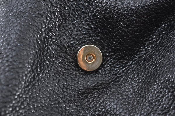 Authentic Christian Dior Cannage Shoulder Tote Bag Leather Black 1134E