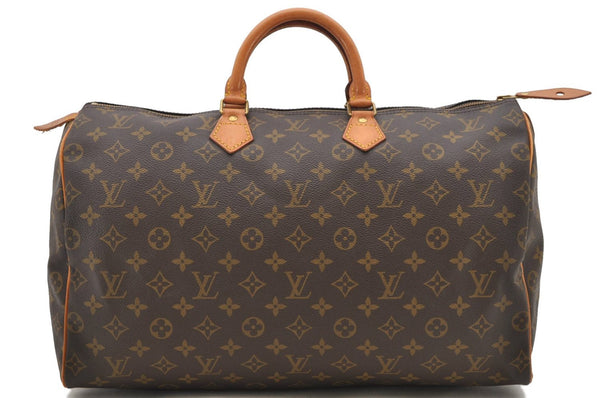 Authentic Louis Vuitton Monogram Speedy 40 Hand Bag M41522 LV 1135D