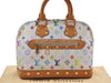 Auth Louis Vuitton Monogram Multicolor Alma PM Hand Bag White M92647 LV 1135E