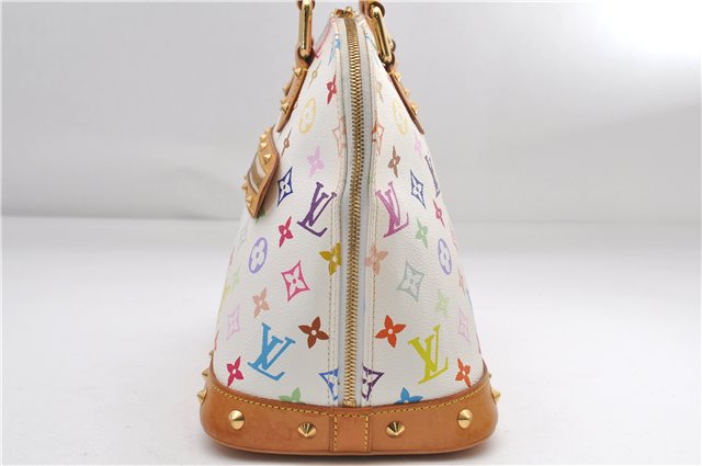 Auth Louis Vuitton Monogram Multicolor Alma PM Hand Bag White M92647 LV 1135E