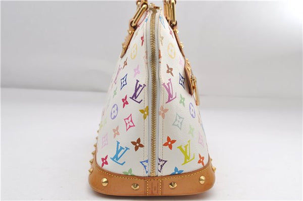 Auth Louis Vuitton Monogram Multicolor Alma PM Hand Bag White M92647 LV 1135E