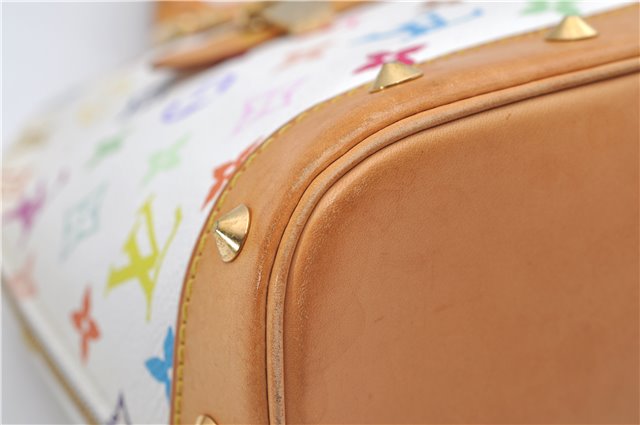Auth Louis Vuitton Monogram Multicolor Alma PM Hand Bag White M92647 LV 1135E