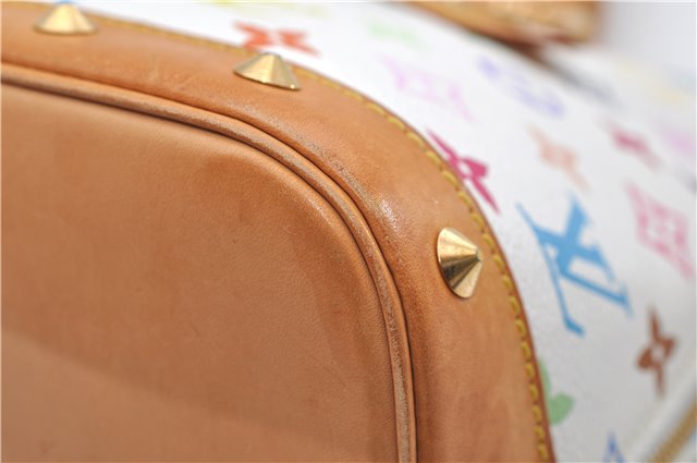 Auth Louis Vuitton Monogram Multicolor Alma PM Hand Bag White M92647 LV 1135E