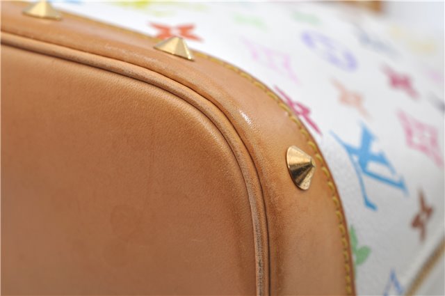 Auth Louis Vuitton Monogram Multicolor Alma PM Hand Bag White M92647 LV 1135E