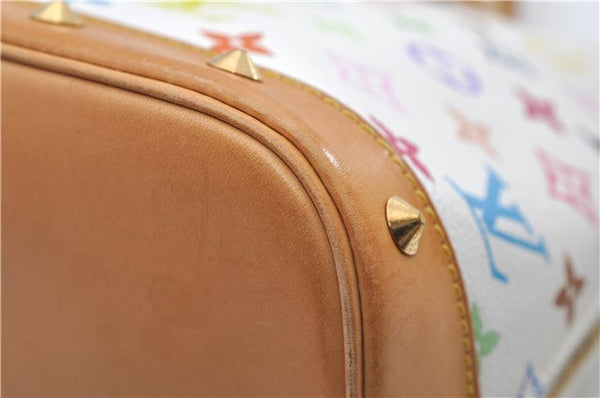 Auth Louis Vuitton Monogram Multicolor Alma PM Hand Bag White M92647 LV 1135E