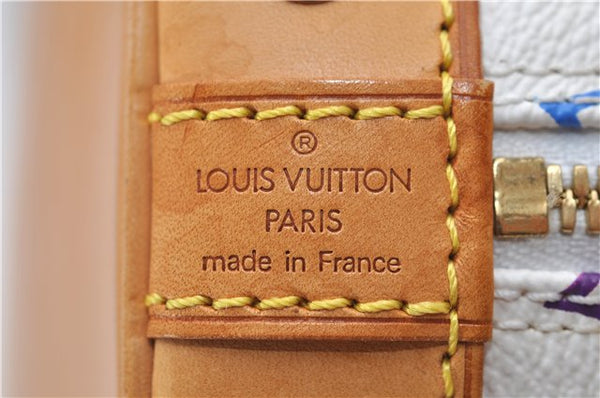 Auth Louis Vuitton Monogram Multicolor Alma PM Hand Bag White M92647 LV 1135E