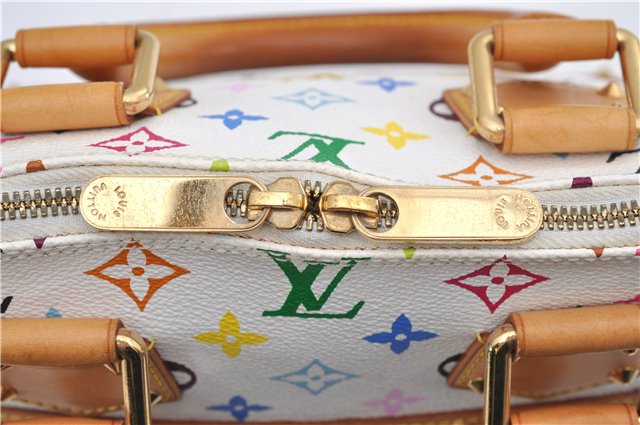 Auth Louis Vuitton Monogram Multicolor Alma PM Hand Bag White M92647 LV 1135E