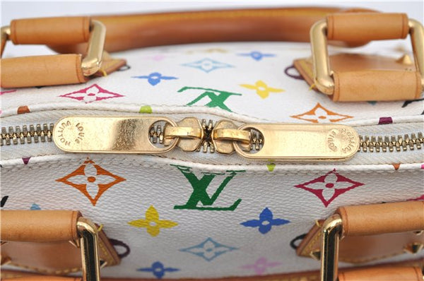 Auth Louis Vuitton Monogram Multicolor Alma PM Hand Bag White M92647 LV 1135E