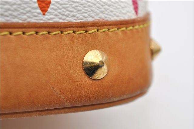 Auth Louis Vuitton Monogram Multicolor Alma PM Hand Bag White M92647 LV 1135E