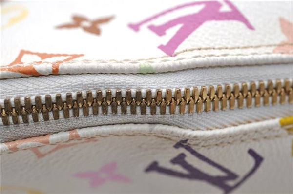 Auth Louis Vuitton Monogram Multicolor Alma PM Hand Bag White M92647 LV 1135E