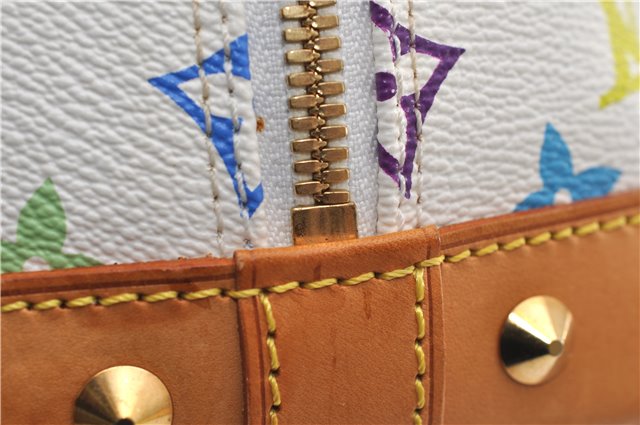 Auth Louis Vuitton Monogram Multicolor Alma PM Hand Bag White M92647 LV 1135E