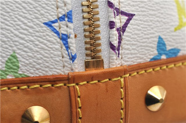 Auth Louis Vuitton Monogram Multicolor Alma PM Hand Bag White M92647 LV 1135E