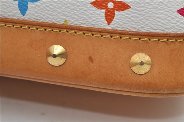 Auth Louis Vuitton Monogram Multicolor Alma PM Hand Bag White M92647 LV 1135E