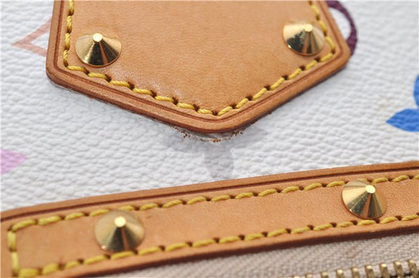 Auth Louis Vuitton Monogram Multicolor Alma PM Hand Bag White M92647 LV 1135E