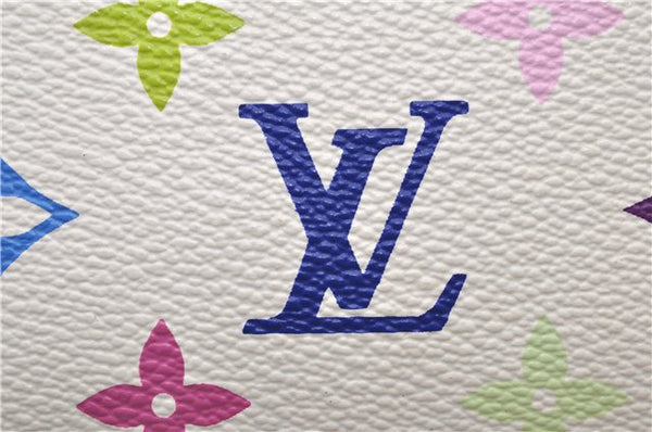 Auth Louis Vuitton Monogram Multicolor Alma PM Hand Bag White M92647 LV 1135E