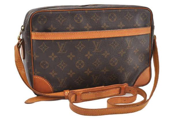 Authentic Louis Vuitton Monogram Trocadero 30 Shoulder Cross Bag M51272 LV 1135G