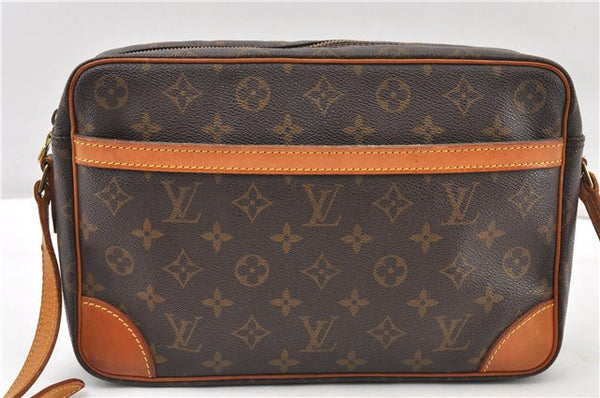 Authentic Louis Vuitton Monogram Trocadero 30 Shoulder Cross Bag M51272 LV 1135G