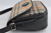 Authentic Burberrys Nova Check Shoulder Crossbody Bag Canvas Leather Beige 1135I