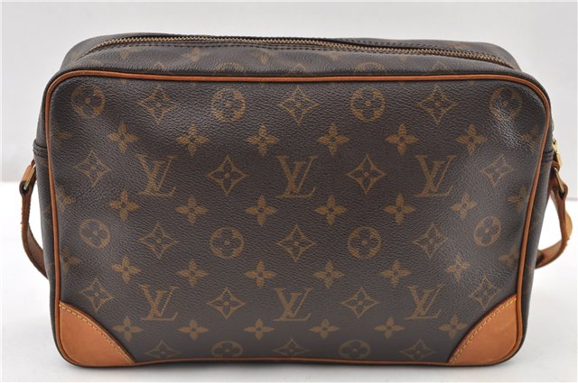 Authentic Louis Vuitton Monogram Trocadero 30 Shoulder Cross Bag M51272 LV 1136G