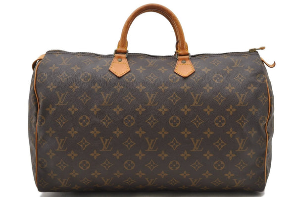 Authentic Louis Vuitton Monogram Speedy 40 Hand Bag M41522 LV 1138D