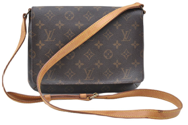 Authentic Louis Vuitton Monogram Musette Tango M51388 Shoulder Cross Bag 1141D