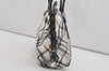 Authentic BURBERRY BLUE LABEL Check Shoulder Tote Bag Nylon Leather White 1141I