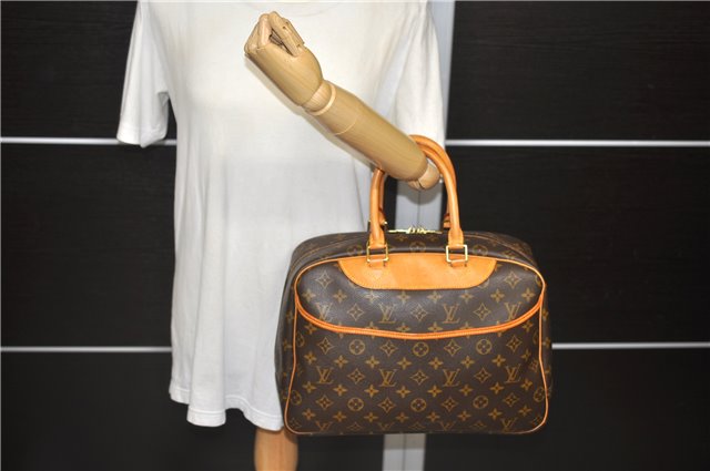 Authentic Louis Vuitton Monogram Deauville Hand Bag M47270 LV 1142D