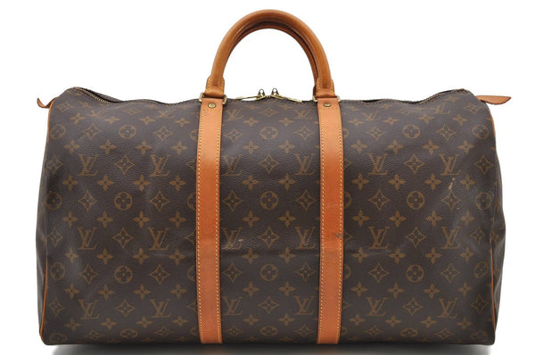 Authentic Louis Vuitton Monogram Keepall 50 Boston Bag M41426 LV 1143D