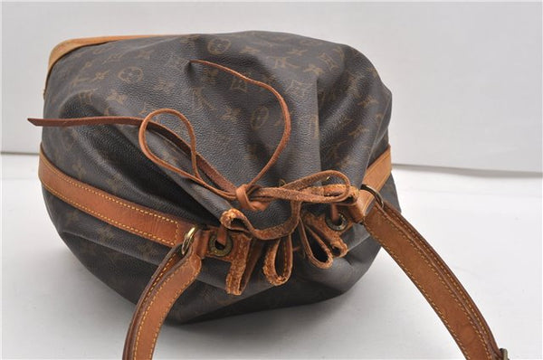 Authentic Louis Vuitton Monogram Noe Shoulder Drawstring Bag M42224 LV 1143G