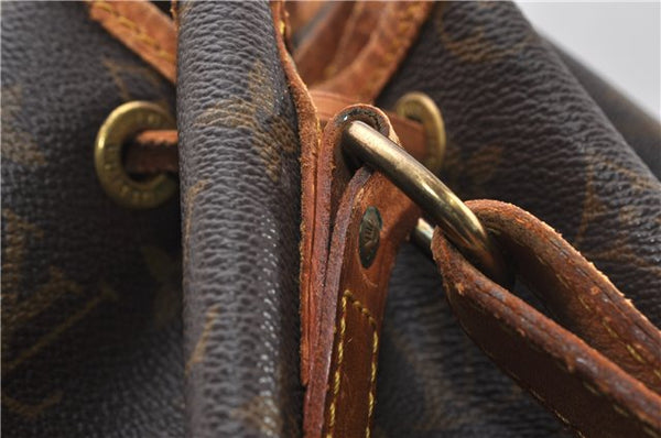 Authentic Louis Vuitton Monogram Noe Shoulder Drawstring Bag M42224 LV 1143G